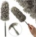 IKONKA Balai télescopique Brosse dépoussiérante Gris