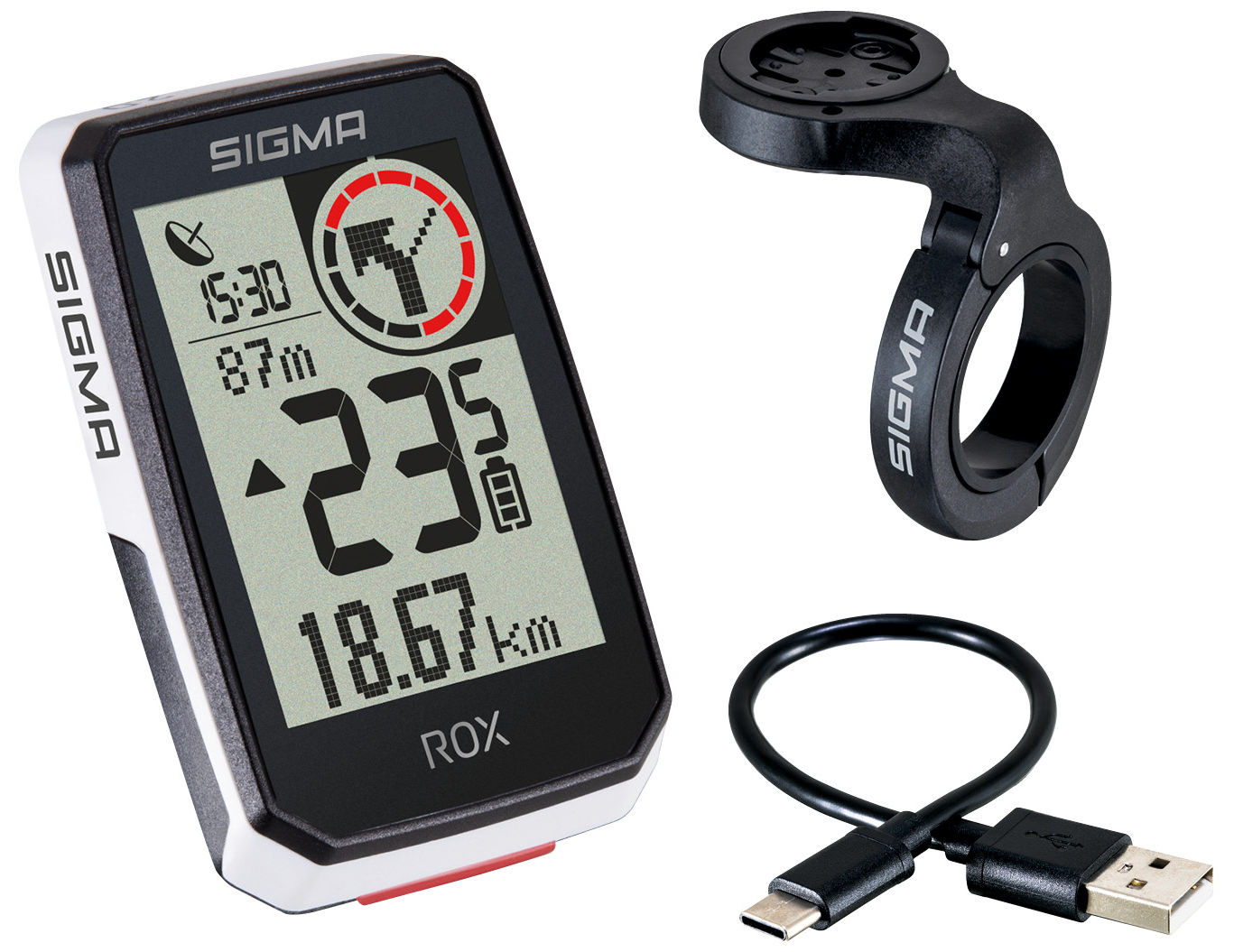 SIGMA Fietscomputer GPS ROX 2.0 met overclamp butler