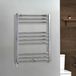 Hudson Reed Kent Sèche-serviettes électrique plat chromé 80 cm x 60 cm avec élément simple sur prise