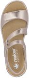 Rieker Sandaal 659C7-89 Metallic Zacht Voetbed