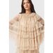 AllSaints Aude Cape à Volants Rose Blush Taille : OS