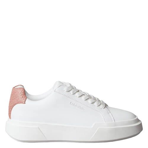 Calvin Klein leren sneakers wit/roze