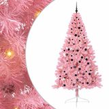 vidaXL - Plastique - Pré-éclairé - Sapin de Noël - avec - 300 - LED - Rose - 240 - cm - PVC