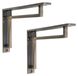 Supports de fixation pour étagères en fonte, finition antique mate, dimensions 230 x 160 mm