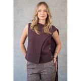 TQ-Amsterdam travelstof gilet - roodbruin