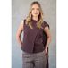 TQ-Amsterdam travelstof gilet - roodbruin