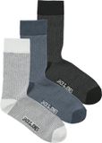 JACK & JONES JACBRYAN BIRD EYE SOCKS 3 PACK SN Heren Sokken Zwart