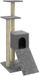 vidaXL Arbre à chat avec poteaux à gratter en sisal 92 cm gris clair