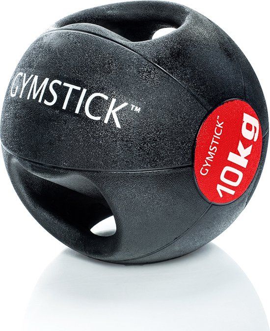 Gymstick Medicijnbal met Handvaten - 10 kg - Zwart