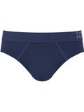 Sloggi Slip Briefs Heren Blauw Zwart Effen Katoen Elastaan Maat M