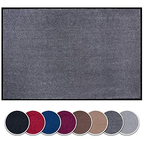 Hanse Home Wasbare binnen en buiten voetmat, effen, 40x60 cm, grijs