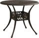 Table de jardin en fonte d'aluminium couleur bronze 90x90x74 cm