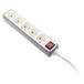 Zenitech Stekkerdoos siliconen 5V schakelaar 1.5M 3G1.5 lichtgrijs