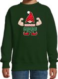 Bellatio Decorations Kersttrui/Sweater voor Jongens - Sterkste Gnoom - Groen - Kerst Kabouter 152/164