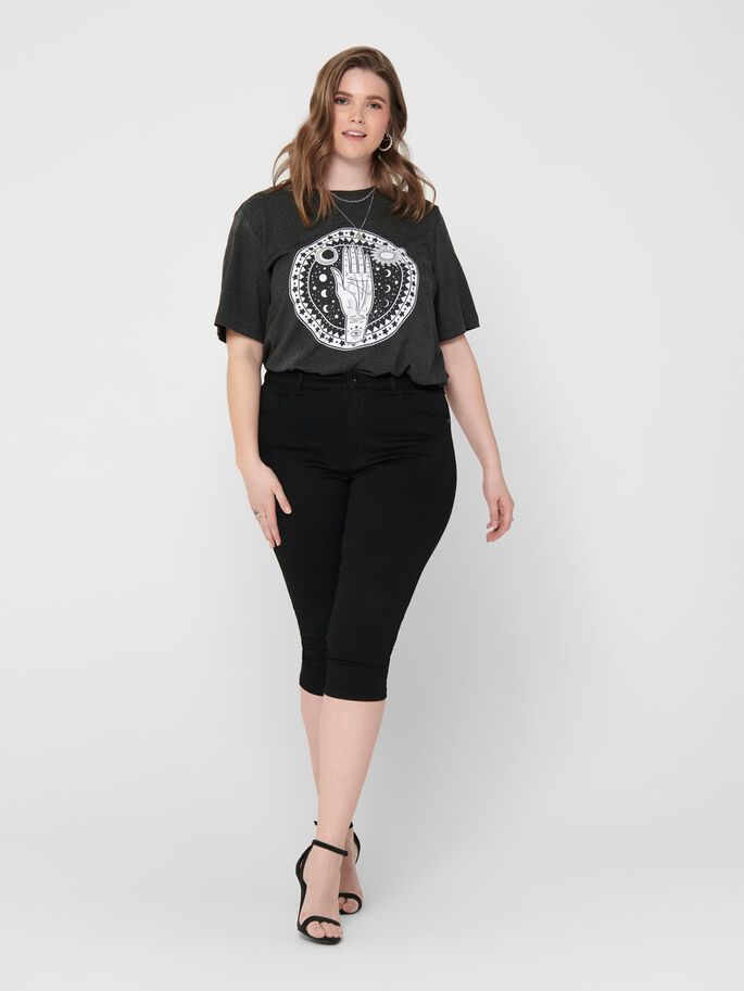 ONLY CARMAKOMA CARAUGUSTA HW SKINNY BLACK KNICKERS NOOS - Maat 50