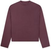 Schiesser Sweat-shirt Dames Cacaobruin Effen Lange Mouw Viscose/Katoen/Elastaan 3XL