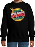 Bellatio Decorations Bol Foute kersttrui / sweater My friend Santa is the best zwart voor kinderen - kerstkleding / christmas outfit 134/146