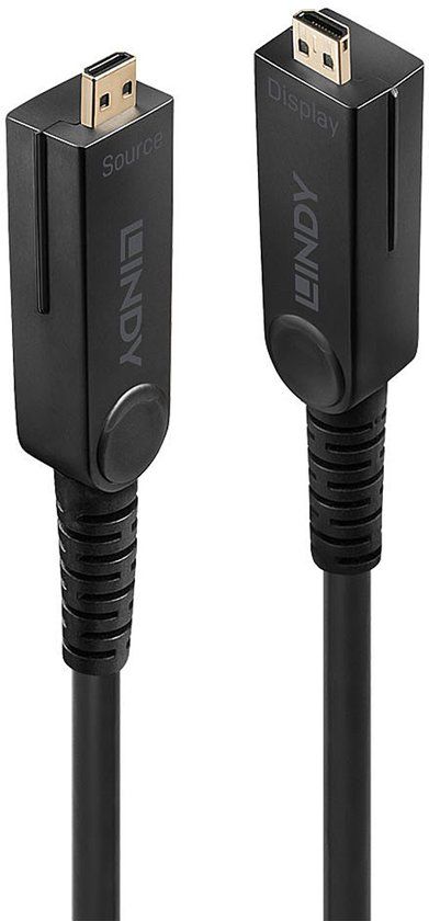 Lindy 38322 HDMI-kabel Aansluitkabel HDMI-micro-D-stekker, HDMI-micro-D-stekker 30.00 m Zwart 4K UHD