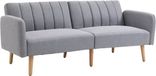 Homcom Canapé-lit gris clair