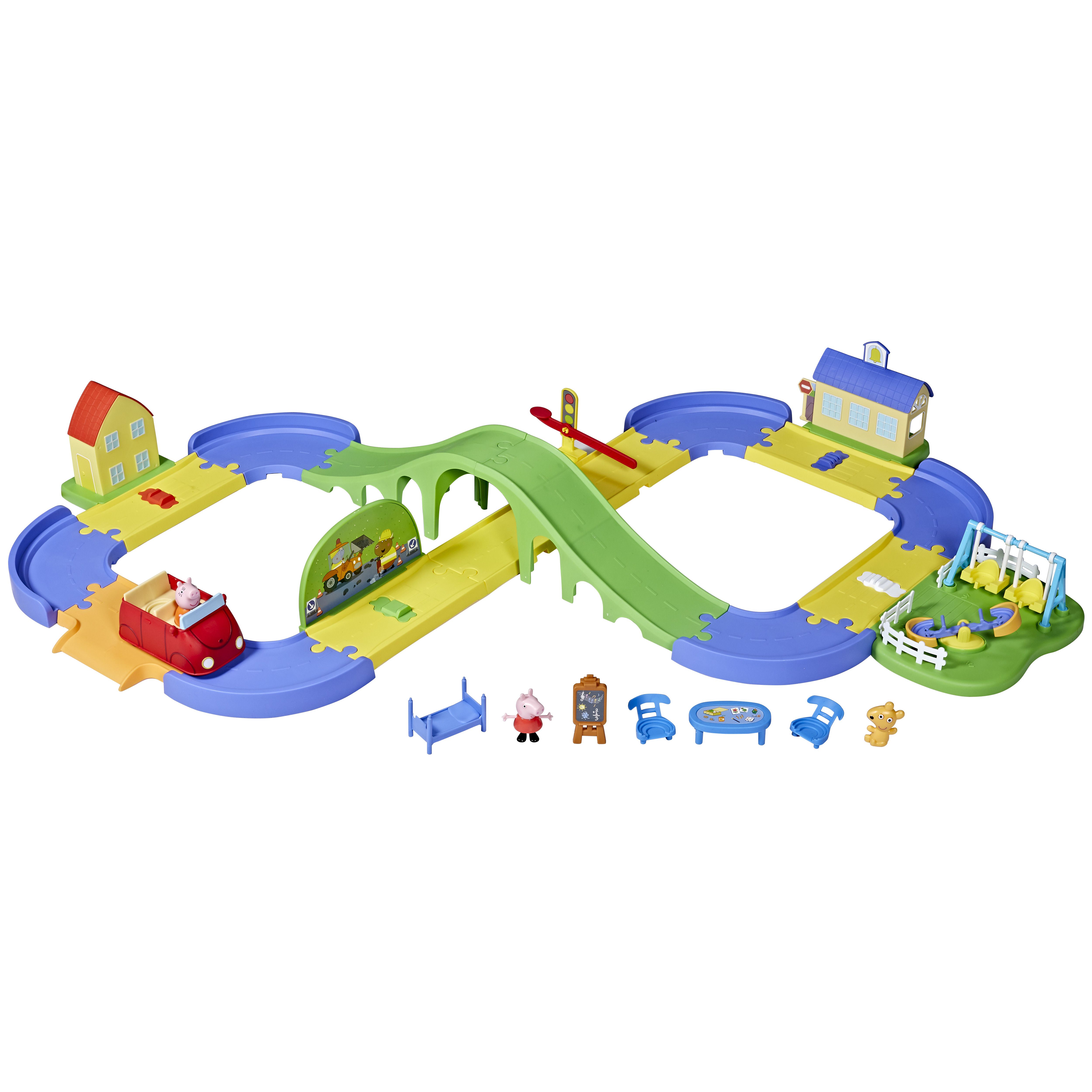 Hasbro Peppa Pig Peppa's Stad - Play Vehicle Track - Multicolour