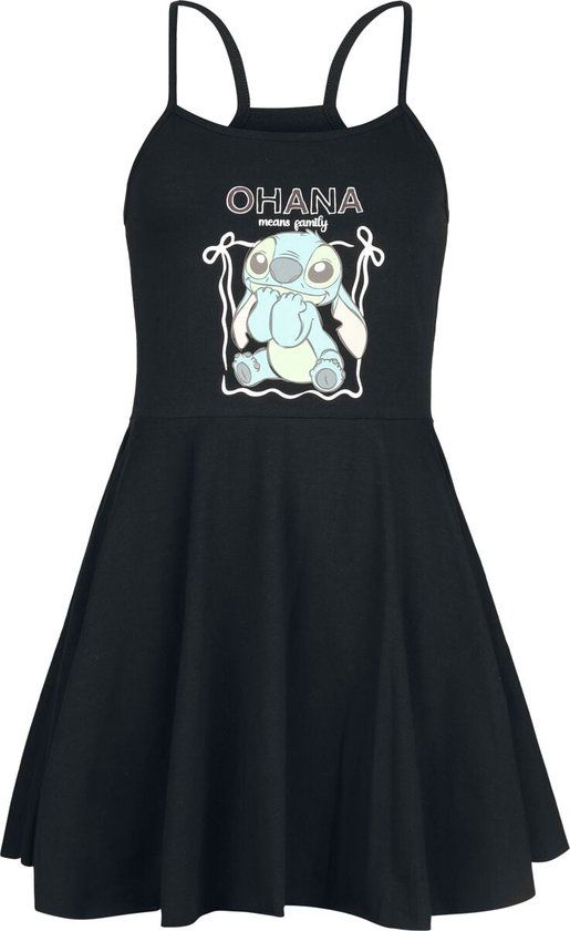 Lilo & Stitch Stitch Ohana Dames Mini-jurk - zwart - XL