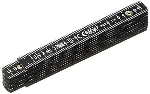 Metrica 19060 glasvezel-maatstaf 1 m, zwart