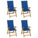 VidaXL Tuinstoel Terras Gecapitonneerde zitting Acaciahout Blauw