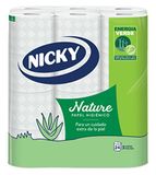 Nicky Nature toiletpapier - verpakking van 24 rollen, 170 vellen van 3 lagen, verrijkt met aloë vera-lotion, comfortabel en zacht op de huid
