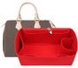Merkloos Omgoods - Rode Vilt Handtas Organizer Insert, Speedy 25, 5 Compartimenten, Lichtgewicht en Beschermend