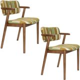 Dutchbone Sara Eetkamerstoelen Groen - Set van 2