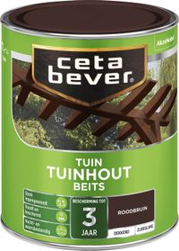 Cetabever Tuinhout Beits Dekkend Roodbruin Zijdeglans 750 ml