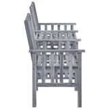 vidaXL Tuinstoelen met tafeltje en kussens, massief acaciahout