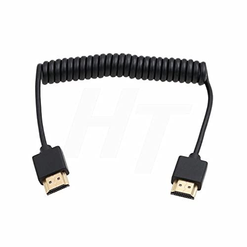 HangTon Gerolde Dunne HDMI naar HDMI 2.0 4 K Kabel voor ZCAM E2 Sony Canon Panasonic Blackmagic Camera ATOMOS Portkeys Monitor - 9308614185764