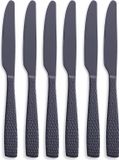 Couteau de table en acier inoxydable sans marque, 6 pièces, argent, 21,9 cm