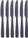 Couteau de table en acier inoxydable sans marque, 6 pièces, argent, 21,9 cm