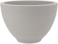 DK Design Pot de fleurs/pot de plantes - Vinci - gris clair mat - D21 x H31 cm