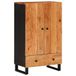 vidaXL Hoge kast met lade 60x33x100 cm massief acaciahout en ijzer