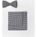 OLYMP Set noeud papillon et pochette marine, Motif