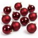 Decoris kerstballen - 12x st - donkerrood - D10 cm - glas - kerstversiering