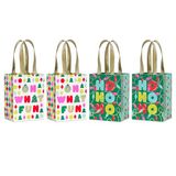 Papyrus 8" Medium Christmas Gift Bags voor Kinderen, Kleurrijke Lichten (4 Tassen)