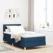 Maison Exclusive - Boxspring avec matelas et tête de lit, bleu, 100 x 200 cm, textile
