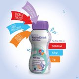 Nutricia NutriniDrink Multi Fibre Aardbeiensmaak Fles 200ml