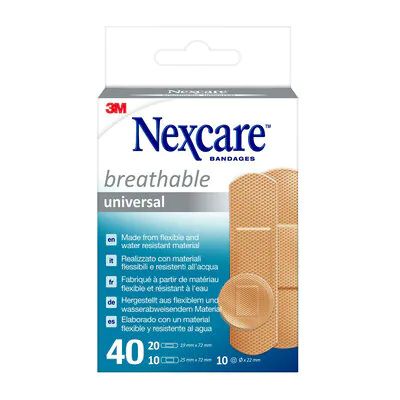 Nexcare pleisterverband - 40 stuks - Gesorteerd - Ademend - Lichtbruin