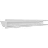 KRATKI Luft Ventilatierooster voor haarden Links Hoekrooster met afgedekte luchtinlaat 45 graden Gepoedercoat staal 80x40x9cm Wit