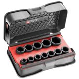 Facom NSS.A 1/2" 6-kant Stubby impact doppenset 12 delig