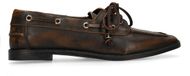 Sacha - Dames - Bruine leren bootschoenen - Maat 38