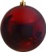 Decoris Kerstbal - donkerrood - groot - 20 cm - kunststof - glans