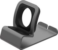 DrPhone SSH2- Houder voor IOS Smartwatch - IOS Compatible Watch - Aluminium - Oplaadstation - Grijs