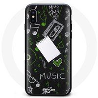 Maniacase Etui voor iPhone XS Max met muziektekening