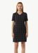 comma - Stretchy bouclé jurk met ruitpatroon - Zwart/Wit - Maat 38